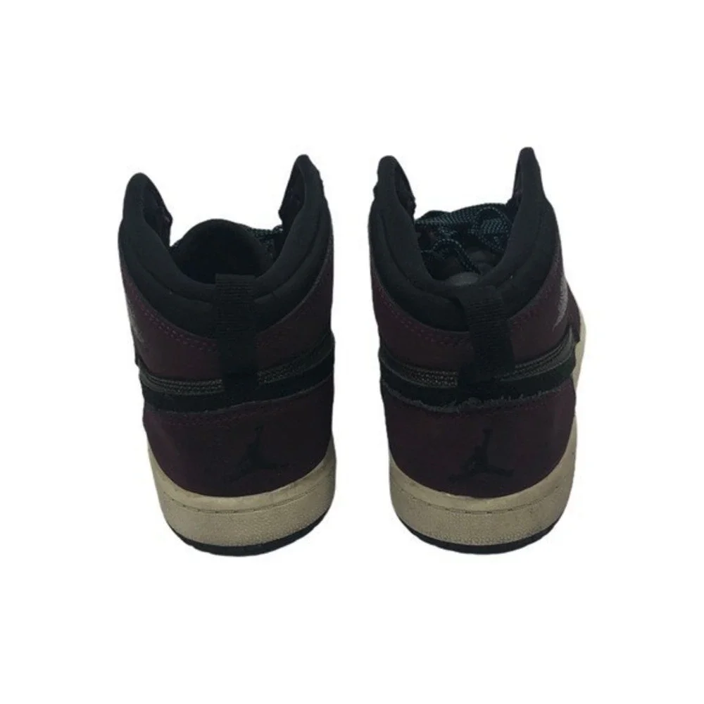 Nike Jordan 1 Mid Kids Size 5Y Bordeaux Black Sneakers 554725-604